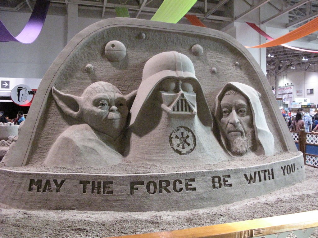 Star Wars sand sculpture display at the Direct Energy Centre