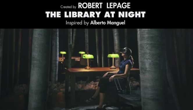 ROBERT LEPAGE'S THE LIBRARY AT NIGHT