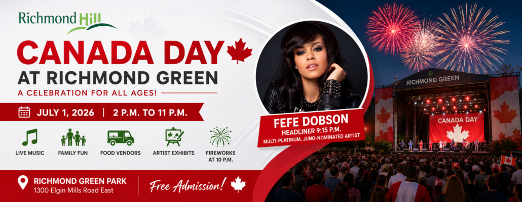 Richmond Hill Canada Day 2026 Returns with Live Entertainment, Family Fun and Fireworks